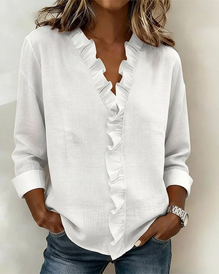 Eleanor Elegant Ruffle Blouse