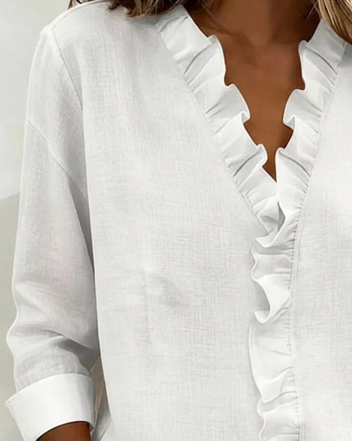 Eleanor Elegant Ruffle Blouse