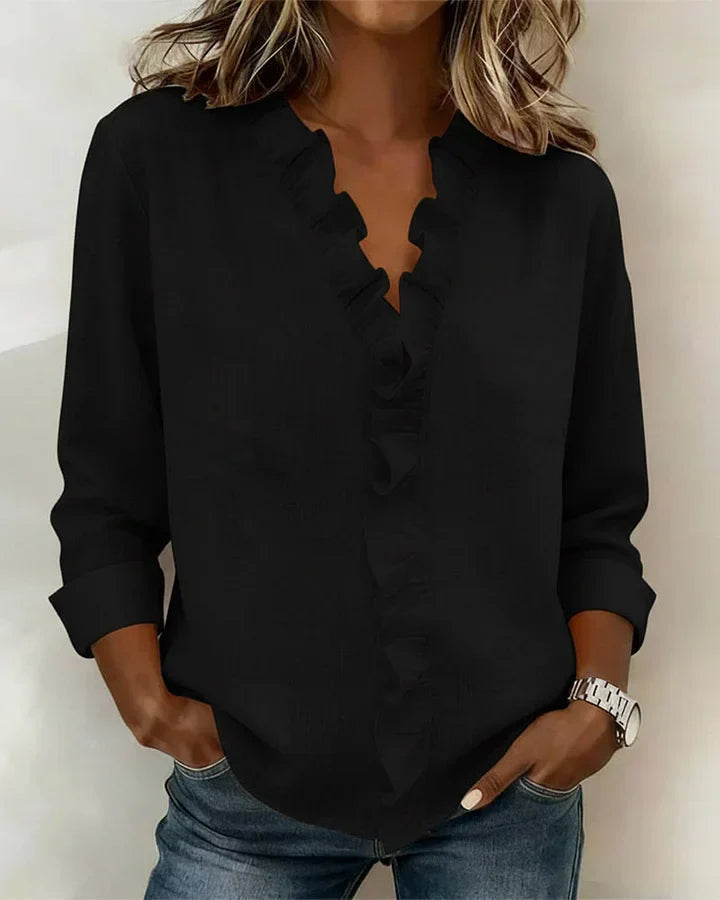 Eleanor Elegant Ruffle Blouse