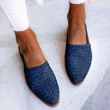 Tavira Woven Faux Leather Flats