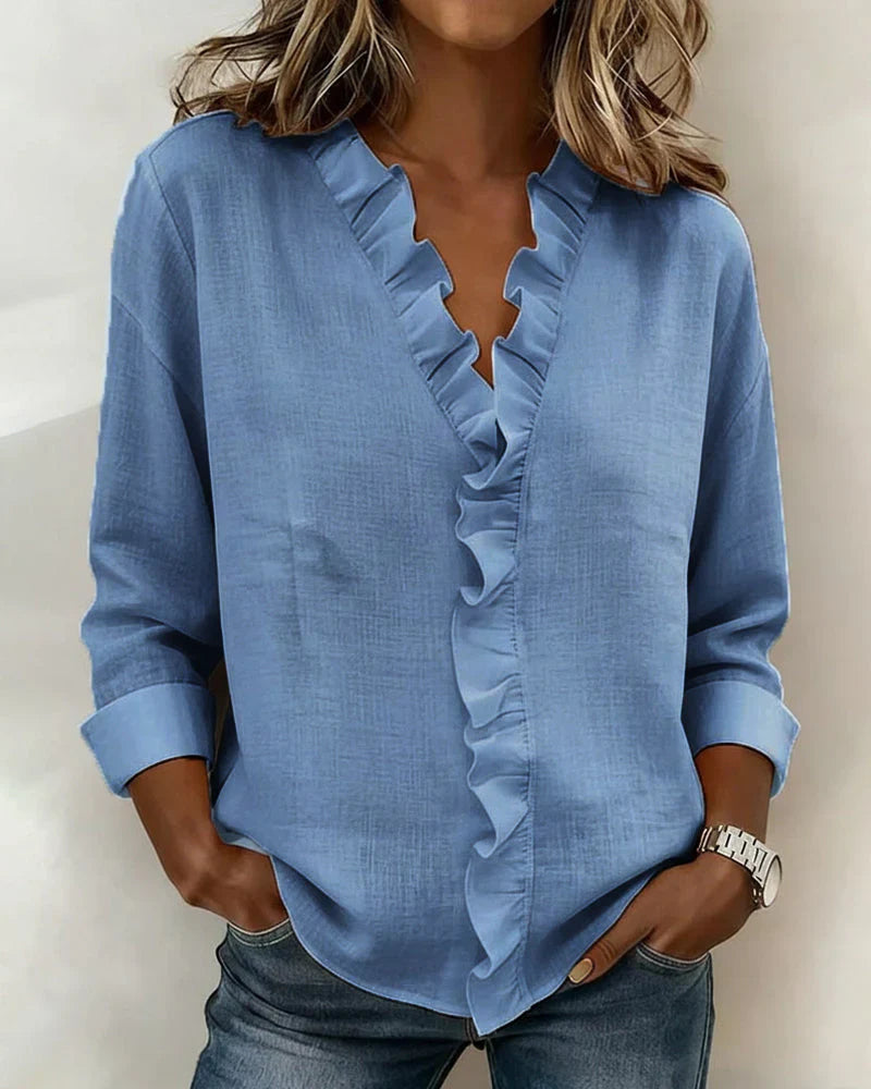 Eleanor Elegant Ruffle Blouse