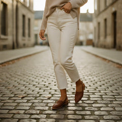Adéline | Women's Woven Slip-On Flats with Cushioned Insole