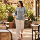 Nathaniel | Women's Relaxed-Fit Round Neck Blouse