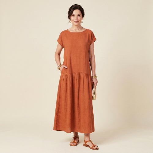 Ellianna | Women's Loose Fit Long Dress - Comfortable Summer Elegance