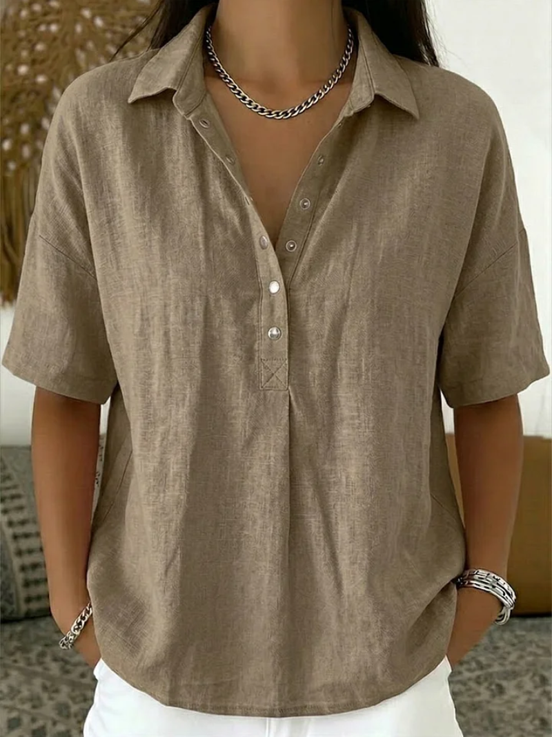 Margaux | Women's Relaxed Collared Button-Up Shirt