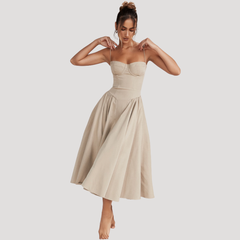 Odalis | Wedding Guest Corset Midi Dress for Women