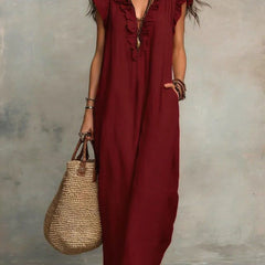 Rémi | Women's Ruffle Detail Flowy Maxi Dress – Weekend Style
