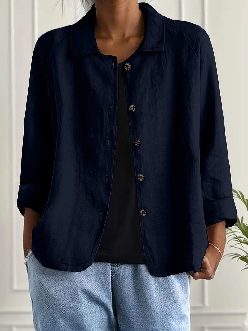 Marisol | Women's Relaxed-Fit Button Front Oversized Blazer
