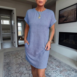 Odalys | Women's Relaxed-Fit Round-Neck Midi Dress