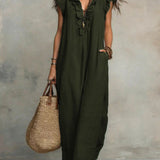 Rémi | Women's Ruffle Detail Flowy Maxi Dress – Weekend Style