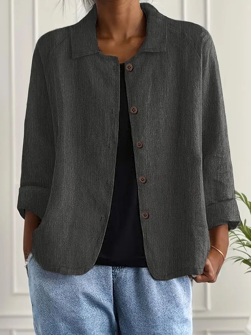 Marisol | Women's Relaxed-Fit Button Front Oversized Blazer