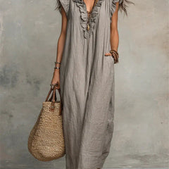 Rémi | Women's Ruffle Detail Flowy Maxi Dress – Weekend Style