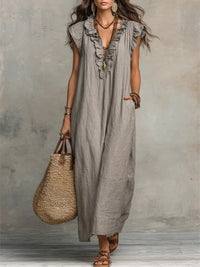 Rémi | Women's Ruffle Detail Flowy Maxi Dress – Weekend Style