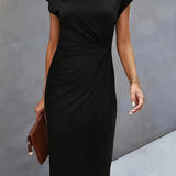 Marlowe | Women's V-Neck Midi Dress – Cocktail Party Wear