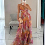 Céleste | Wedding Guest V-Neck Maxi Dress for Women