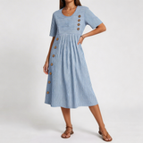 Adalric | Women's Relaxed-Fit V-Neck Midi Dress Weekend