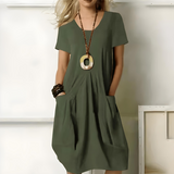 Marisette | Women's Relaxed-Fit Midi Dress with Side Pockets