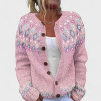 Greta | Women's Relaxed-Fit Patterned Knit Cardigan