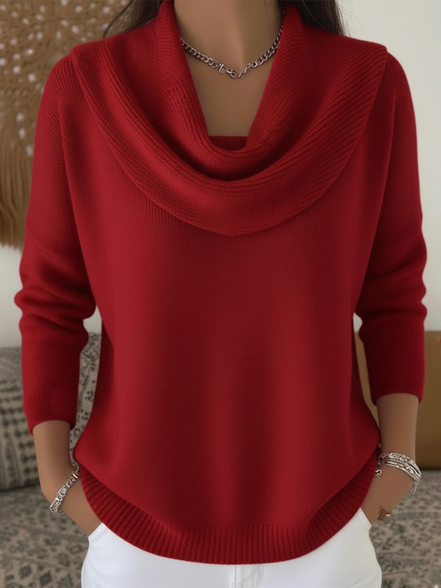 Harper | Women's Relaxed-Fit Cowl Neck Knit Sweater