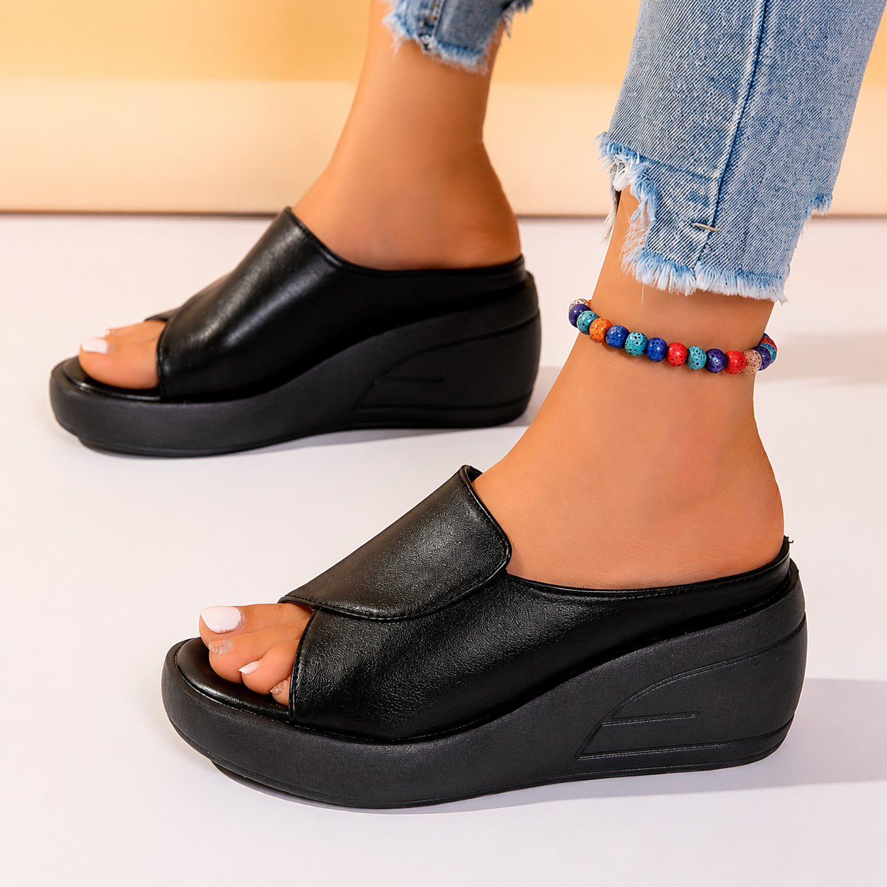 Nathaniel | Women's Open-Toe Slip-On Sandal – Casual Outings