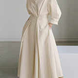 Eleanor | Women's V-Neck Long Sleeve Midi Dress – Weekend Errands