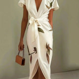 Wren | Wedding Guest Wrap Dress with V-Neck for Women