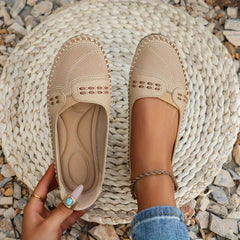 Fleur | Women's Mary Jane Perforated Flat Slip-On