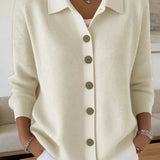 Hanne | Women's V-Neck Cardigan with Button Front