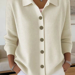 Hanne | Women's V-Neck Cardigan with Button Front