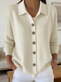 Hanne | Women's V-Neck Cardigan with Button Front