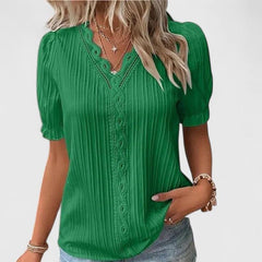 Margot | Women's V-Neck Short Sleeve Blouse