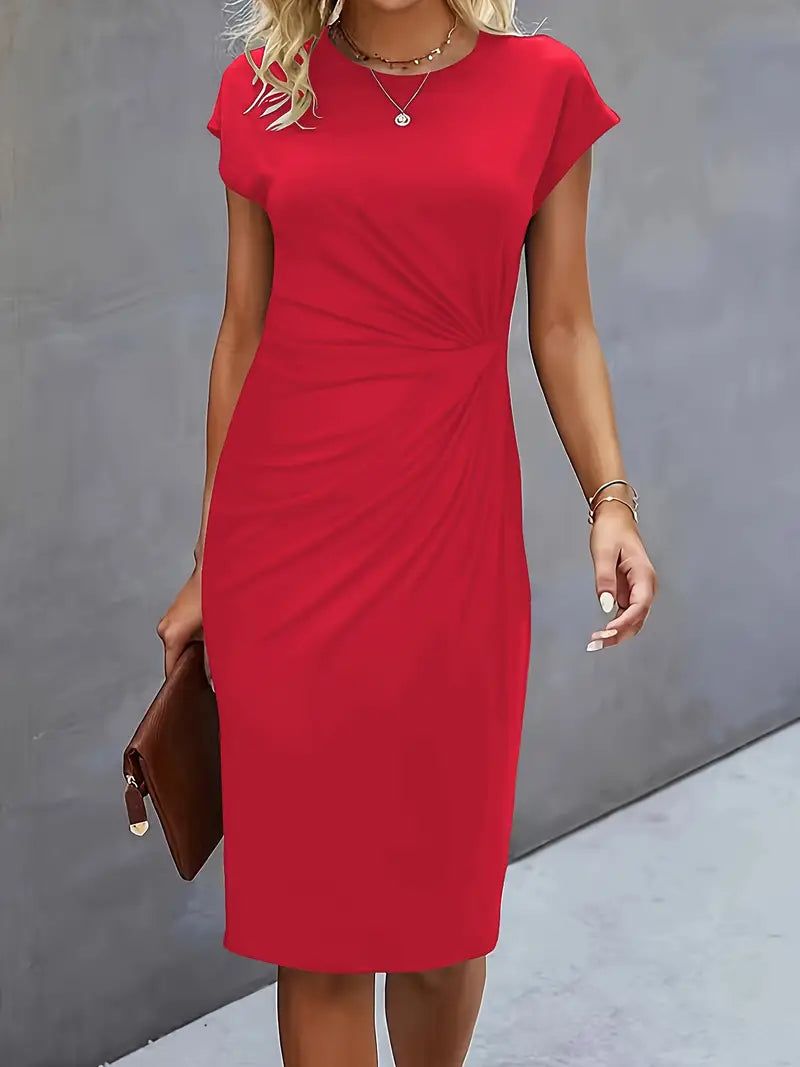 Marlowe | Women's V-Neck Midi Dress – Cocktail Party Wear