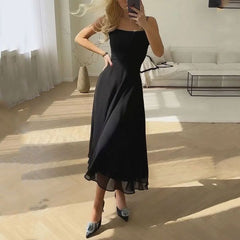 Everly | Wedding Guest Square Neck Midi Dress