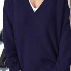 Emilie | Women's Crew Neck Long Sleeve Knit Sweater