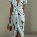 Wren | Wedding Guest Wrap Dress with V-Neck for Women