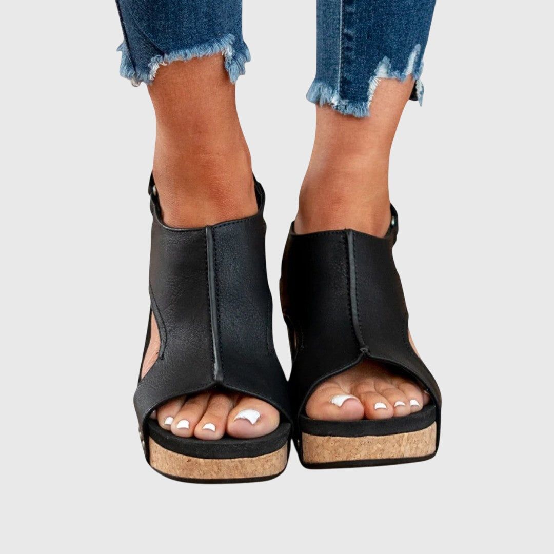 Saskia | Women's Open-Toe Wedge Sandal – Weekend Errands