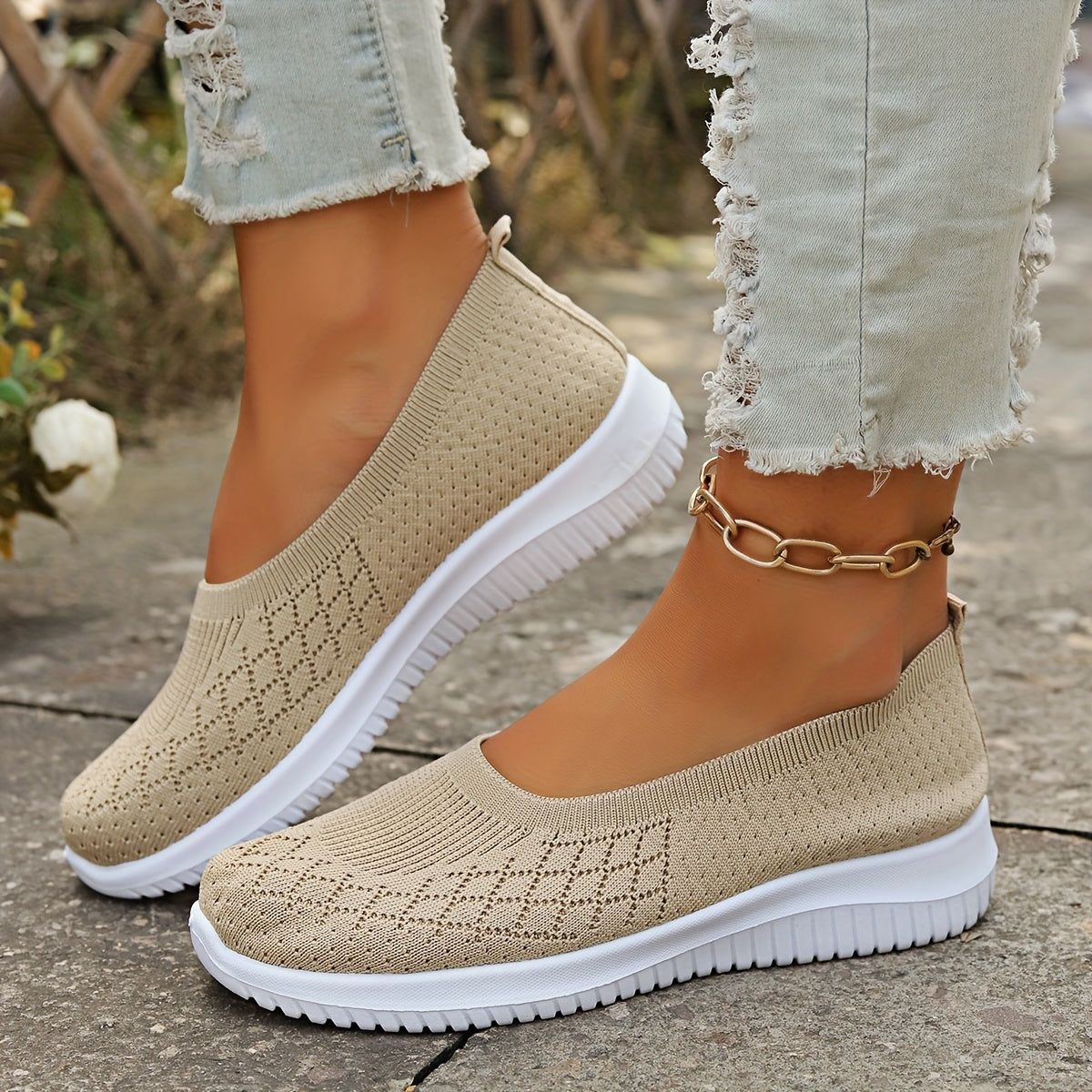 Freya | Women's Slip-On Knit Sneaker – Casual Weekend Wear