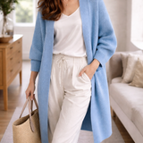 Ida | Women's Long Ribbed Cardigan Open Front