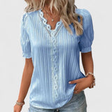 Margot | Women's V-Neck Short Sleeve Blouse