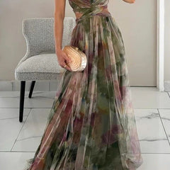 Céleste | Wedding Guest V-Neck Maxi Dress for Women