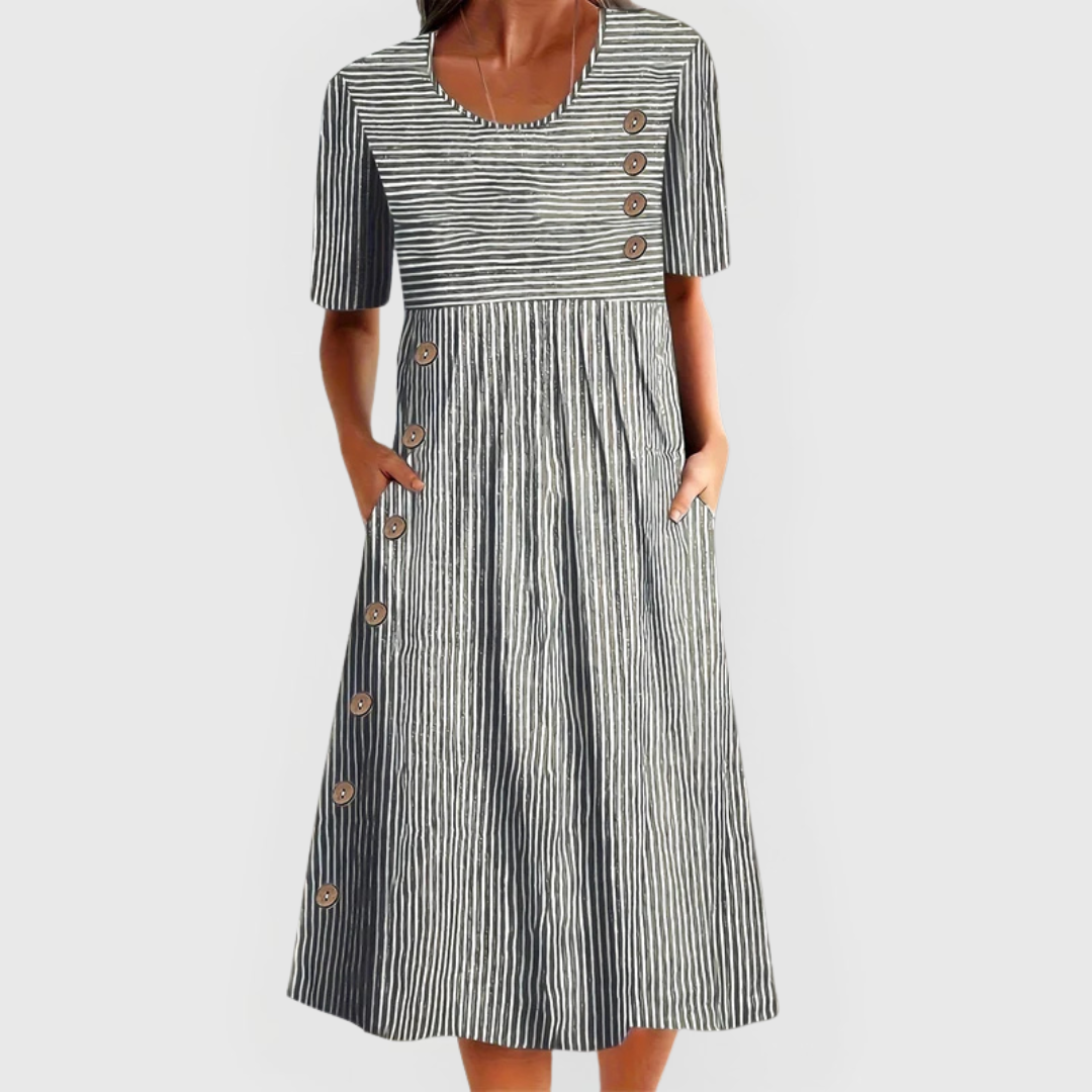 Adalric | Women's Relaxed-Fit V-Neck Midi Dress Weekend