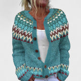 Greta | Women's Relaxed-Fit Patterned Knit Cardigan