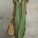 Rémi | Women's Ruffle Detail Flowy Maxi Dress – Weekend Style