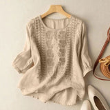 Aurélie | Women's Embroidered Relaxed Blouse