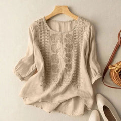 Aurélie | Women's Embroidered Relaxed Blouse