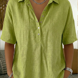 Margaux | Women's Relaxed Collared Button-Up Shirt