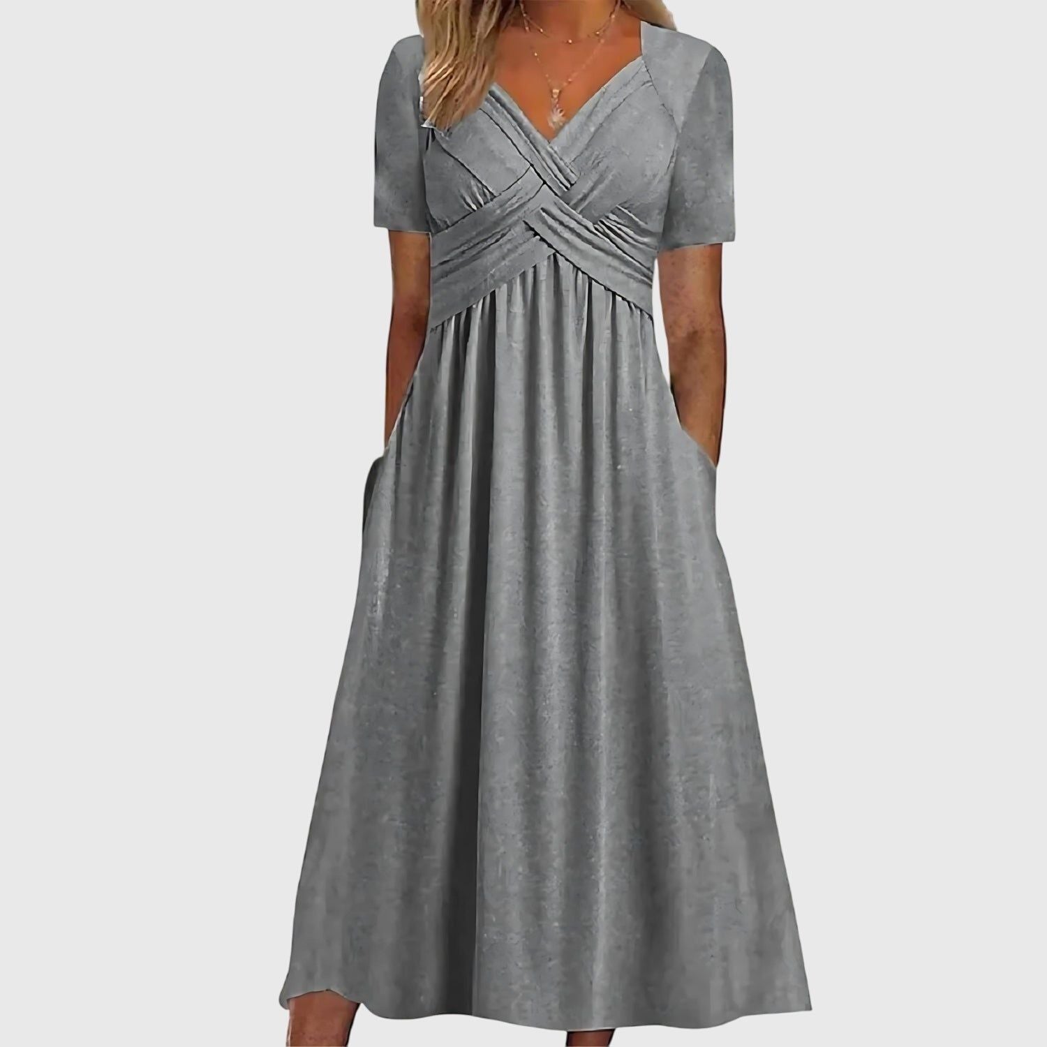Camille | Women's Elegant Midi Dress with Tummy Control