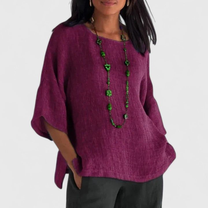 Nathaniel | Women's Relaxed-Fit Round Neck Blouse
