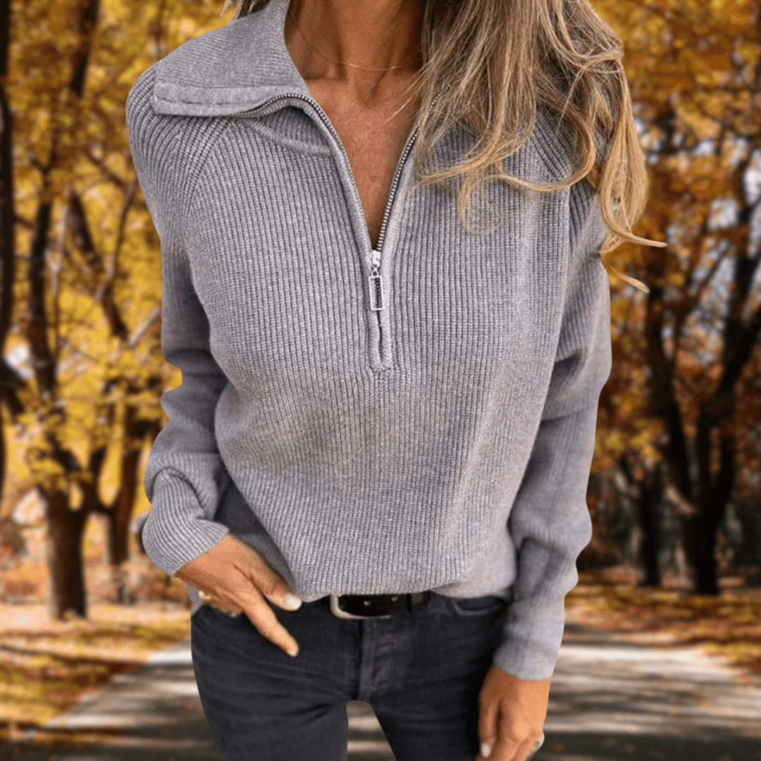 Esther | Women's Crew Neck Long Sleeve Knit Sweater