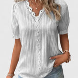 Margot | Women's V-Neck Short Sleeve Blouse